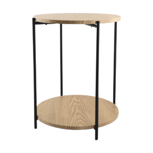 Lina houten bijzettafel naturel - Ø 40 cm Bruin