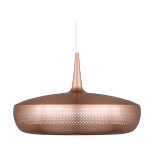 Clava Dine hanglamp brushed copper - met koordset wit - Ø 43 cm Koper