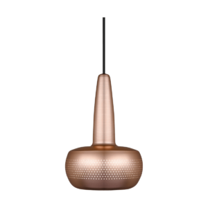 Clava hanglamp brushed copper - met koordset zwart - Ø 21,5 cm Koper