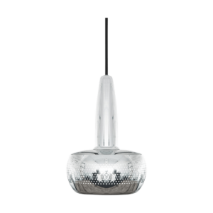 Clava hanglamp polished steel - met koordset zwart - Ø 21,5 cm Grijs