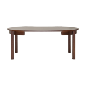 Derek uitschuifbare houten eettafel walnoot - met verlengstuk - 100-190 x 100 cm Bruin