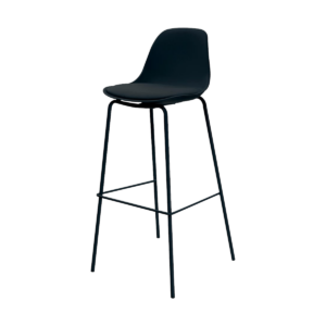 Ferro barkruk zwart - zwart onderstel - 75 cm Zwart