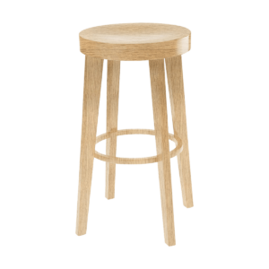 Fico houten barkruk naturel - 61 cm Bruin