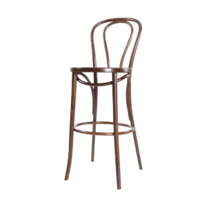 Vienna Thonet No. 18 houten barkruk walnoot - 75 cm Bruin