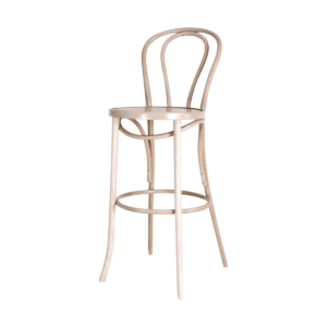 Vienna Thonet No. 18 houten barkruk whitewash - 75 cm Bruin