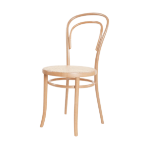 Vienna Thonet No. 14 houten bistrostoel naturel - met rotan zitting Bruin