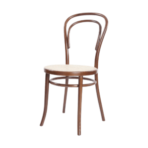 Vienna Thonet No. 14 houten bistrostoel walnoot - met rotan zitting Bruin
