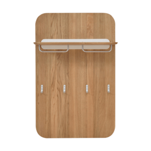 Ena wall coat rack houten kapstok naturel - 70 x 110 cm Bruin