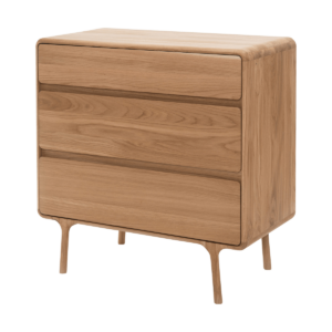 Fawn drawer houten ladekast naturel - 90 x 90 cm Bruin