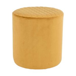 Jip velvet poef mosterd geel - Ø 34 cm Geel