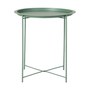 Tiffany metalen bijzettafel groen - Ø 47 cm Groen