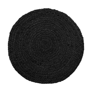 Milly jute placemat donkergrijs - set van 4 - Ø 38 cm Grijs