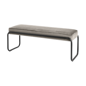 Stijn velvet bankje grijs - 110 x 37 cm Grijs