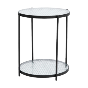 Mex glazen bijzettafel - Ø 40 cm Zwart