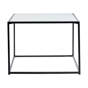 Vigo glazen bijzettafel - 49 x 49 cm Zwart