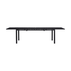 Vinn uitschuifbare tuintafel zwart - 200 tot 300 x 95 cm Zwart