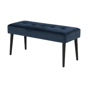 Danique velvet bankje donkerblauw - 95 x 38 cm Blauw