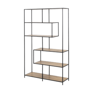 Vic houten boekenkast naturel - 114 x 185 cm Bruin