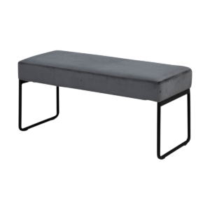 Joes velvet bankje donkergrijs - 95 x 38 cm Grijs
