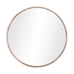Look mirror - wandspiegel whitewash - Ø 32 cm Bruin