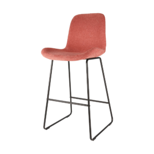 Nino barkruk terracotta rood - zwart onderstel - 75 cm Rood