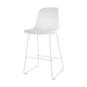 Nino barkruk wit - wit onderstel - 65 cm Wit