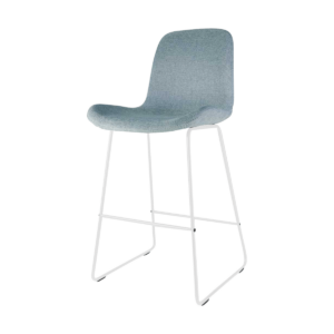 Nino barkruk lichtblauw - wit onderstel - 65 cm Blauw