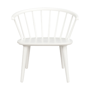 Carmen houten lounge spijlenstoel wit Wit