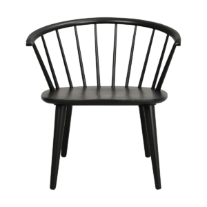 Rowico Home - Houten lounge spijlenstoel Carmen, zwart