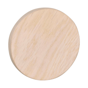 Milford eikenhouten wandknop whitewash - Ø 8 cm Bruin