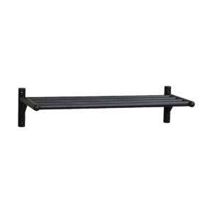 Milford eikenhouten schoenenrek zwart - 80 cm Zwart