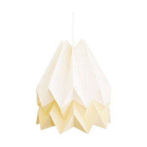 Origami Duo lampenkap - Papier -  Ø30 cm - Wit en geel Geel