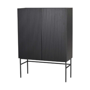 Halifax houten opbergkast zwart - 140 x 100 cm Zwart