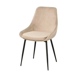 Sierra velvet eetkamerstoel beige Beige