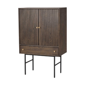Clearbrook houten opbergkast walnoot - 125 x 42 cm Bruin
