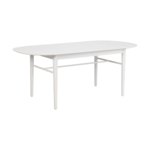 Akita ovale houten eettafel wit - 190 x 90 cm Wit