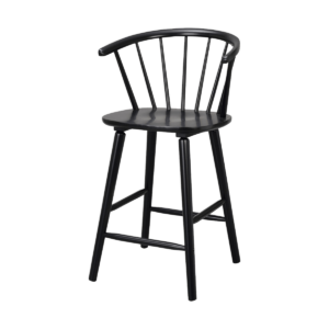 Carmen houten spijlen barkruk zwart - 65 cm Zwart