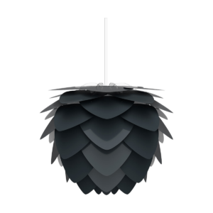Aluvia Mini hanglamp anthracite grey - met koordset wit - Ø 40 cm Grijs