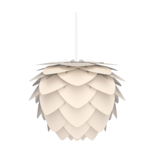 Aluvia Mini hanglamp pearl white - met koordset wit - Ø 40 cm Wit