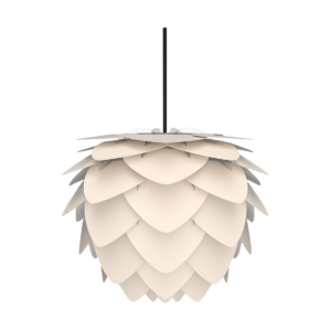 Aluvia Mini hanglamp pearl white - met koordset zwart - Ø 40 cm Wit
