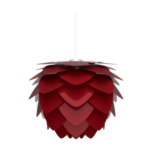 Aluvia Mini hanglamp ruby red - met koordset wit - Ø 40 cm Rood