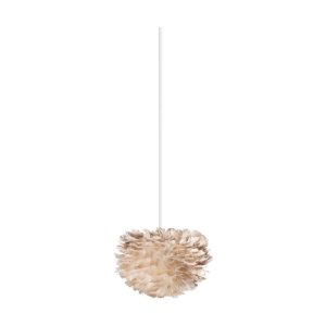 Eos Micro hanglamp light brown - met koordset wit - Ø 22 cm Bruin