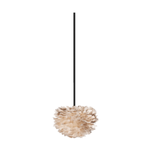 Eos Micro hanglamp light brown - met koordset zwart - Ø 22 cm Bruin