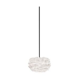 Eos Micro hanglamp white - met koordset zwart - Ø 22 cm Wit