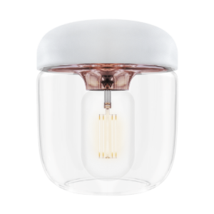 Acorn lampenkap wit met copper - Ø 14 cm Wit