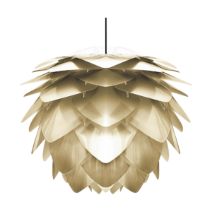 Silvia Medium hanglamp brushed brass - met koordset zwart - Ø 50 cm Geel
