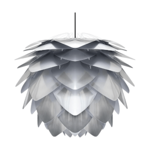 Silvia Medium hanglamp brushed steel - met koordset zwart - Ø 50 cm Grijs
