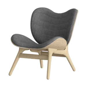 A Conversation Piece houten fauteuil slate grey Grijs