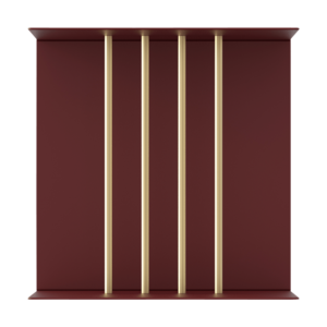 Teaser shelf aluminium wandrek ruby red Rood