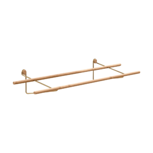 Shoe Rack - Bamboe schoenenrek - B100 x H15 x D25 cm - Goud Bruin